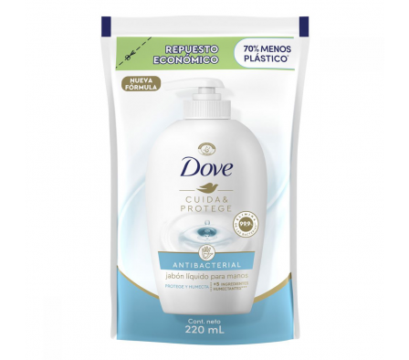 Dove Jabón Liquido Para Manos Antibacterial 220ml
