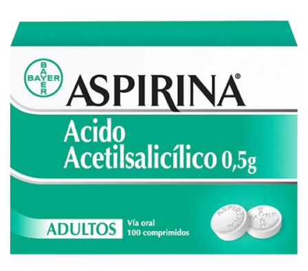 Aspirina Ácido Acetilsalicílico 0,5 Tira de 10 Com