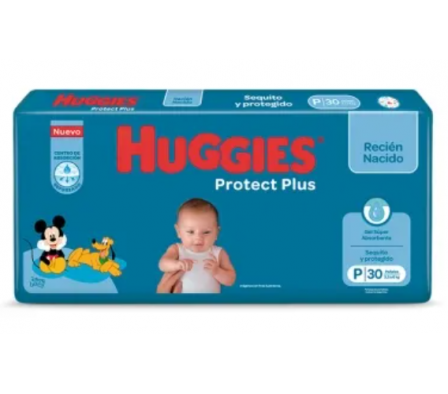 Huggies Pañal Protect Plus Mega P 30 Unidades