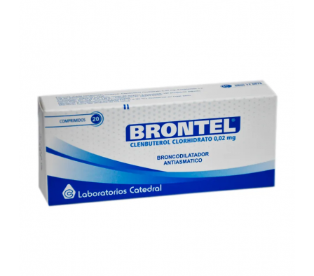 Brontel ® Clenbuterol Clorhidrato 0,02 mg - Caja d