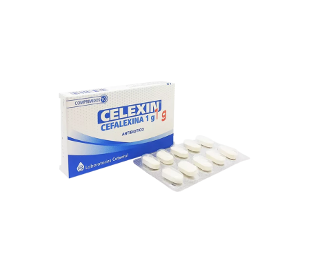 Celexin Cefalexina 1gr Caja de 10 comprimidos