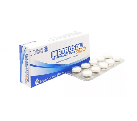 Metrosol 500 Metronidazol 500 mg Caja de 20 Compr