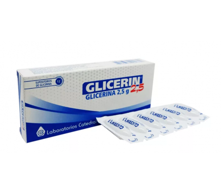 Glicerin 2,5 Glicerina 2,5g Adulto 12 supositorios