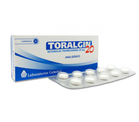 Toralgin 20 Ketorolac 20 mg 10 comprimidos