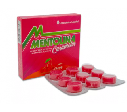 Mentolina Caramelos Sabor Cherry 9 Unidades