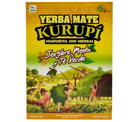 Kurupi Yerba Jengibre Menta Te Verde 250 gr.
