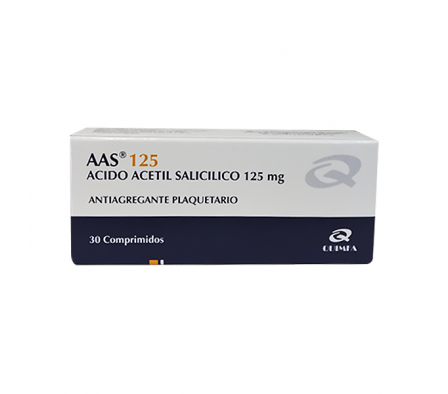 AAS 125 Acido Acetil Salicilico 125mg 30 Compr.