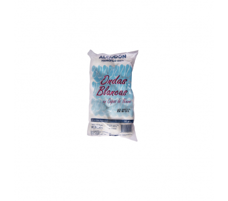 Ondas Blancas Algodón Hidrófilo en Copos 50gr