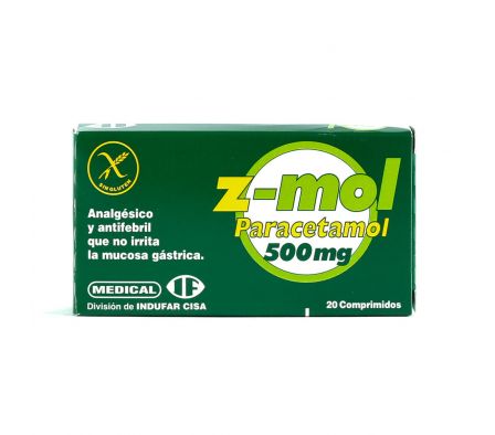 Z-mol Paracetamol 500mg 20 Comprimidos