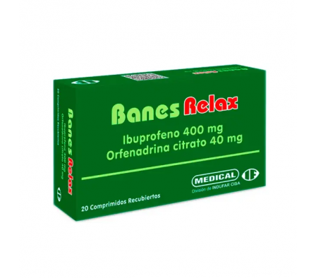 Banes Relax Ibuprofeno 400 mg - Caja de 20 Comprim