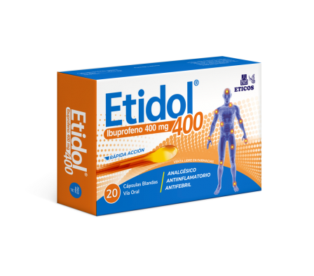 Etidol 400 - 5 Cápsulas Blandas