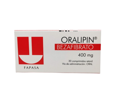 Oralipin Bezafibrato 400mg Caja 30 Comprimidos