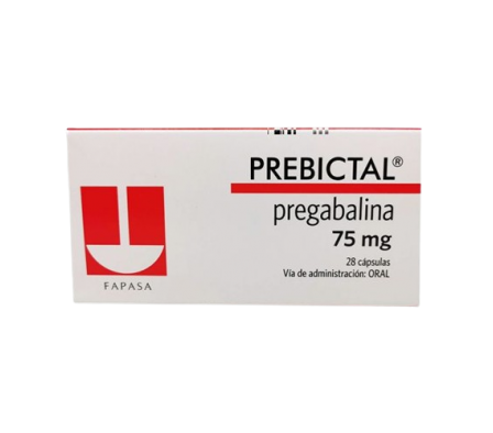 Prebictal Pregabalina 75mg 28 Capsulas 