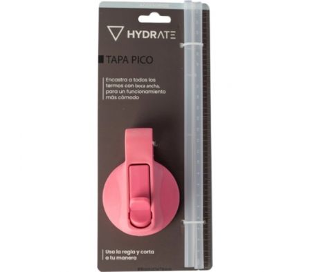 Hydrate Accesorio Boca Ancha Tapa Pico Rosa Pastel