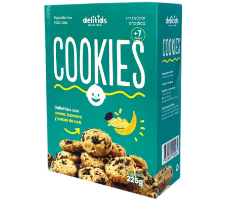 Delikids Galletitas de Avena Banana y Pasas de Uva