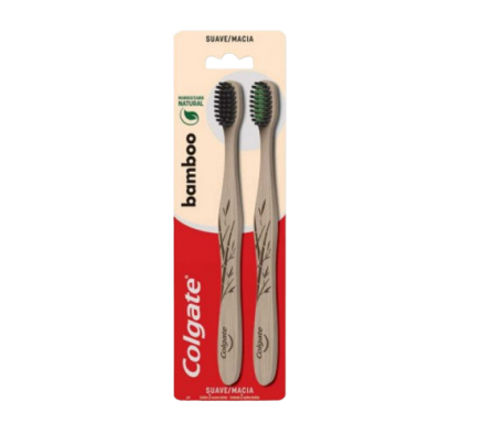 Colgate Cepillo De Dientes Bamboo Carbón 2 Unidade