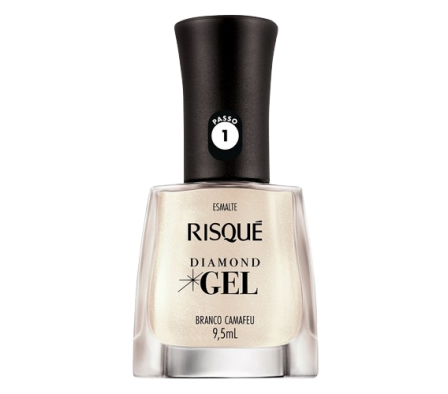 Risque Esmalte Diamond Gel Branco Camafeu 9,5ml