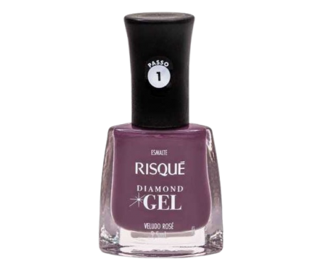 Risque Esmalte Diamond Gel Veludo Rose 9,5ml