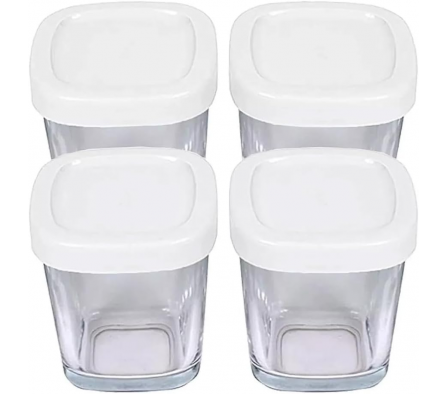 Clingo Pote De Vidrio p/Leche Materna 4 Unidades