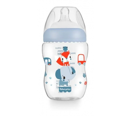 Fisher Price Biberón First Moment Azúl 270ml