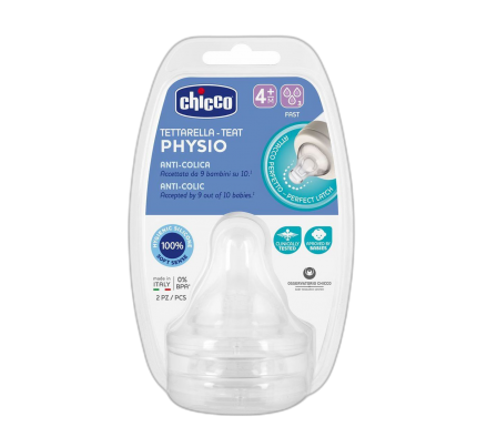 Chicco Tetina Flujo Rapido 4m+ 2 Unid.