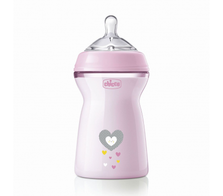 Chicco Biberon Natural Feeling Rosa 6M+ 330ml