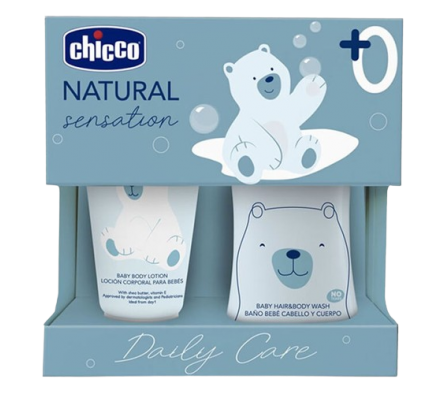 Chicco Set de Baño y Crema Hidratante Nat. Sensati