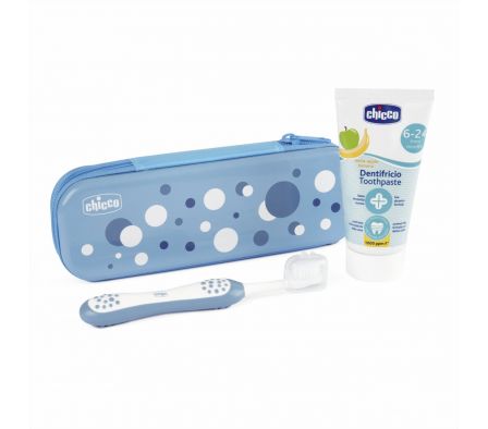 Chicco Set Cuidado Bucal Celeste 6m+