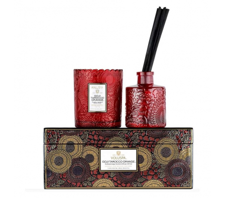 Voluspa Set Vela + Difusor Goji Tarocco Orange