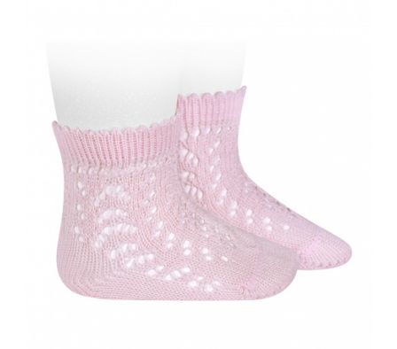 Condor Calcetin Corto Perle Calado 18/24M Rosa