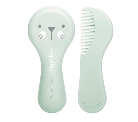 Suavinex Cepillo-Peine Soft Verde Decorado