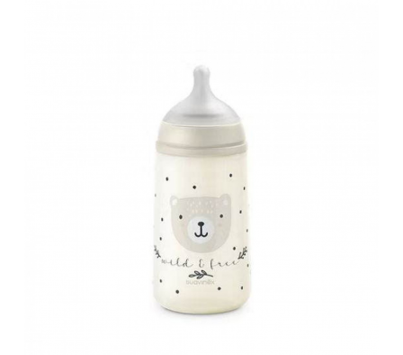 Suavinex Biberon Flujo Medio Wild Beige 3m+ 270ml