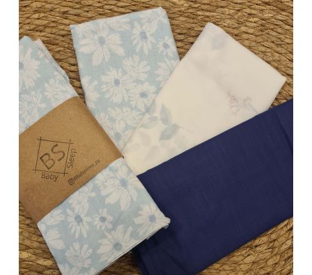Baby Sleep Muselinas pack x 3 unidades