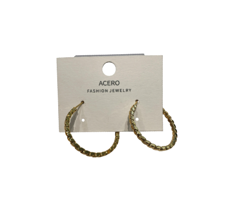 Madonna Aro de Acero Argolla Dorada cod 195