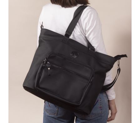 Las Floritas Bolso Maternal Nain Negro