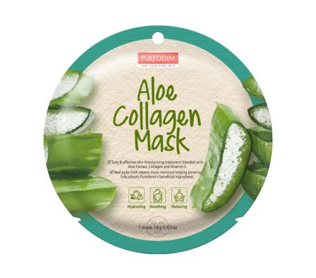PureDerm Mascarilla Facial Aloe Collagen 18gr