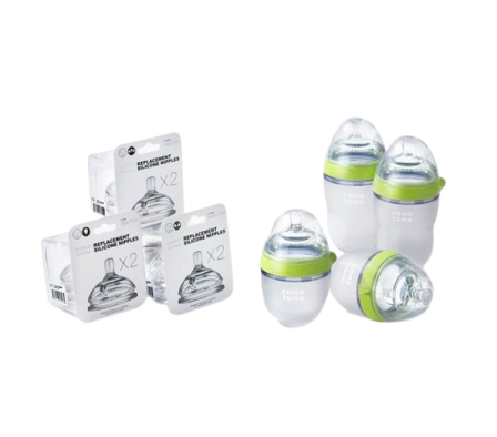 ComoTomo Set de Biberones y Tetinas Verde